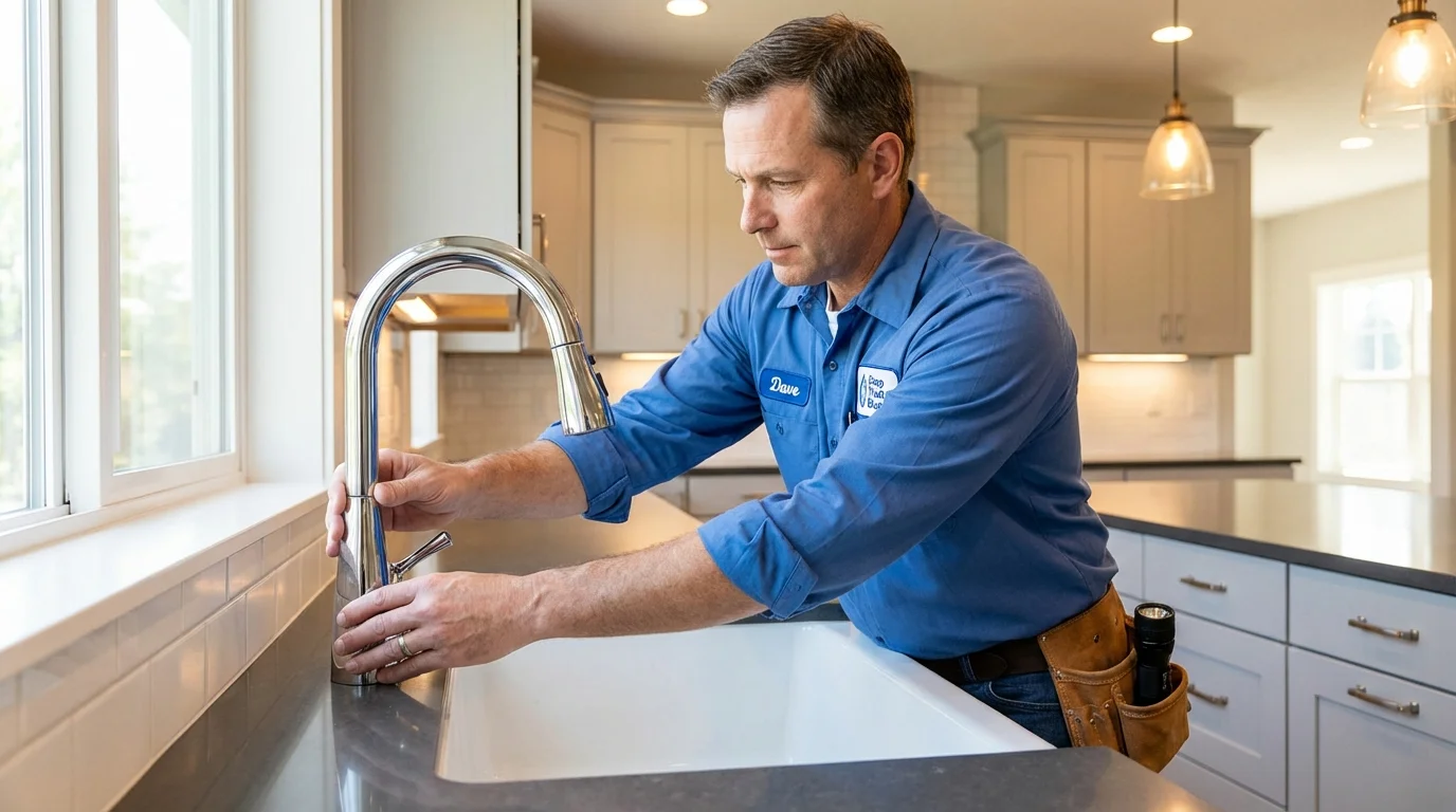 Kitchen faucet installation by Johns Plumbing LLC in Chilton